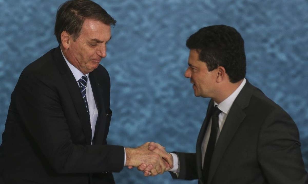 Jair Bolsonaro e Sérgio Moro -  (crédito: Antônio Cruz/Agência Brasil)