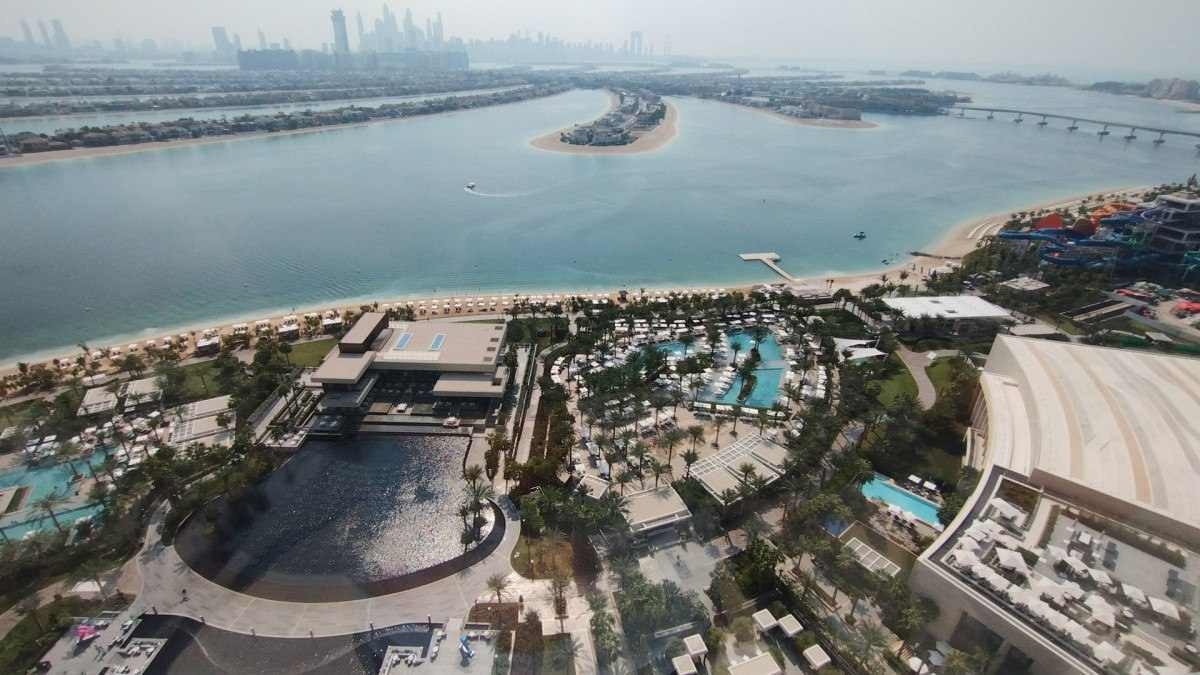 vista do Atlantis The Royal, que tem a maior praia privativa entre os resorts de Dubai 