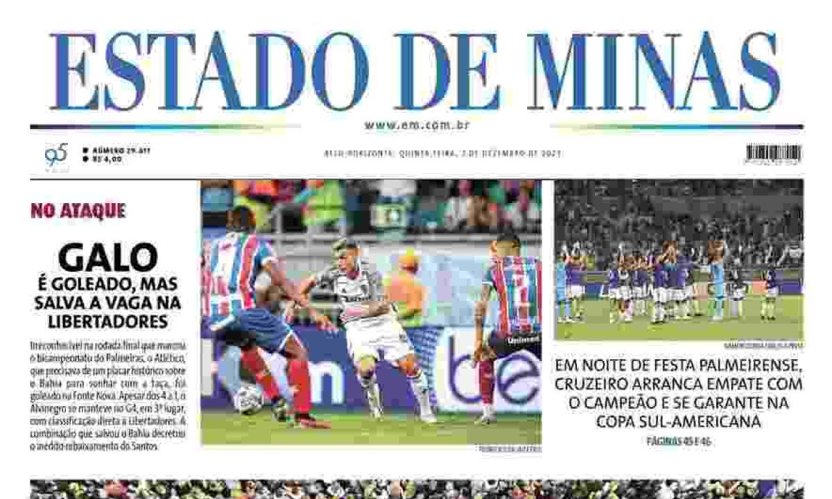 Capa do Estado de Minas -  (crédito: Estado de Minas)
