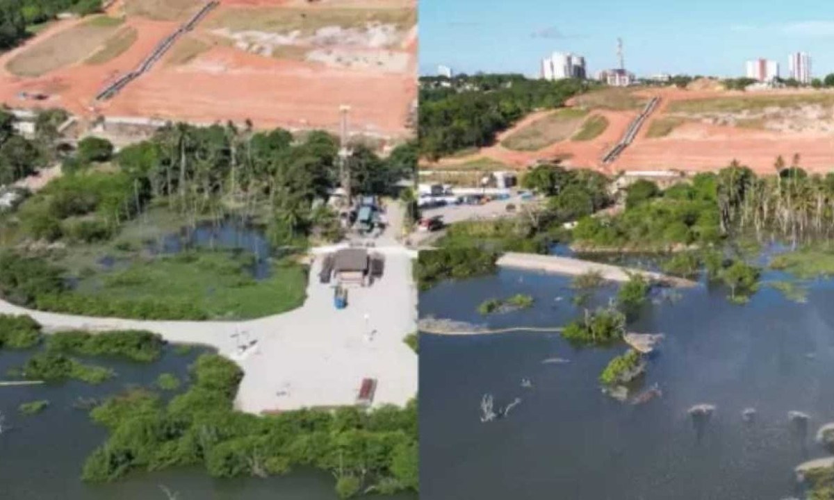 A área foi repassada após um acordo firmado entre a Prefeitura de Maceió e a empresa, prevendo uma indenização de R$ 1,7 bilhão ao município -  (crédito: Instituto do Meio Ambiente de Alagoas/Defesa Civil de Alagoas)
