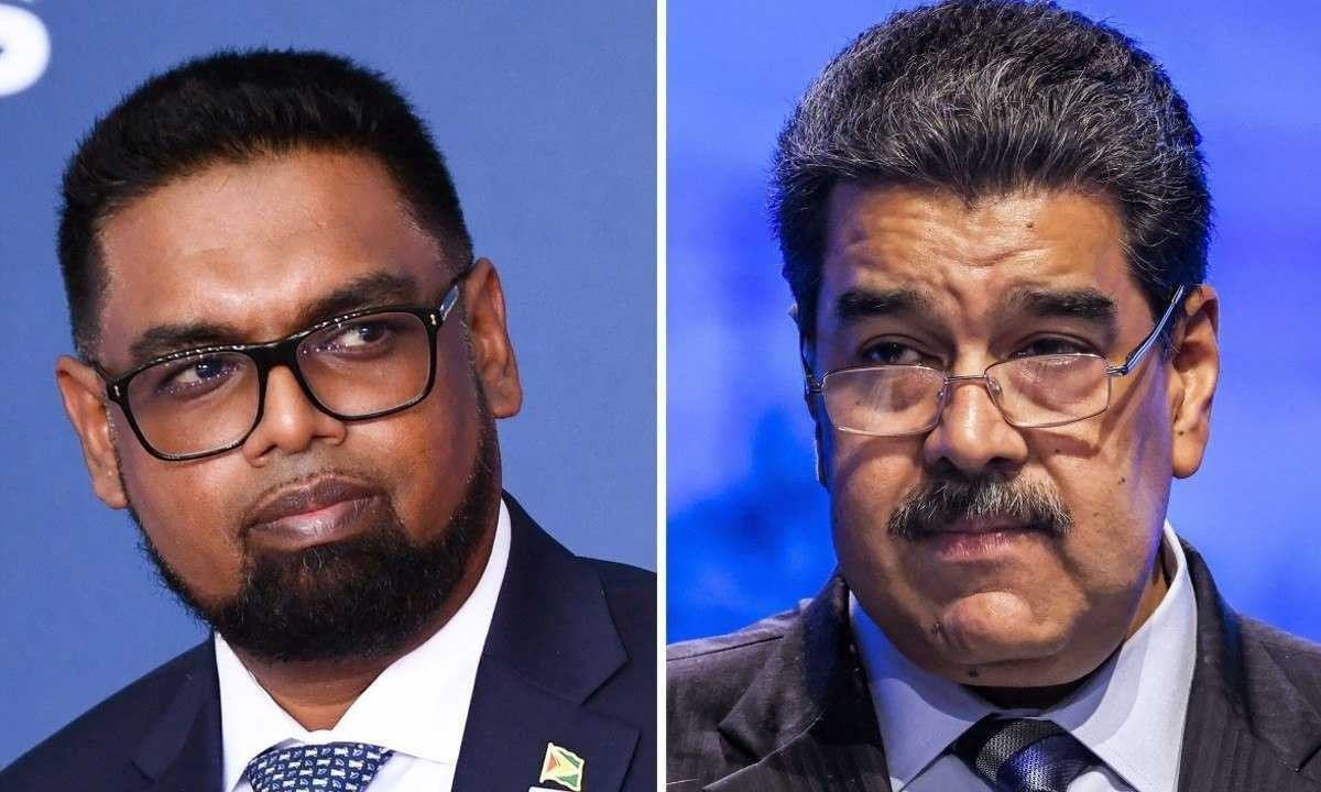 Tensão entre Venezuela e Guiana se intensifica após plebiscito realizado pelo governo venezuelano  -  (crédito: Patrick T. FALLON and AHMAD GHARABLI / AFP)