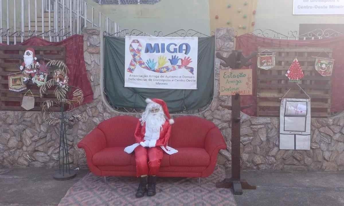 A mata integrava a decoração de Natal que fica na porta da entidade -  (crédito: Arquivo Pessoal/Vivian Alvarenga)