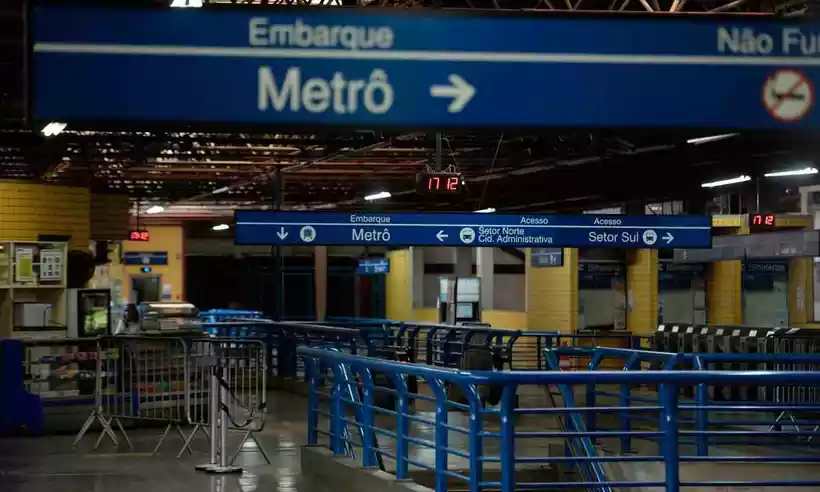 Última estação do metrô inaugurada em BH, a Vilarinho passará por reforma a partir desta quarta-feira (20/12) -  (crédito: Túlio Santos/EM/D.A.Press)