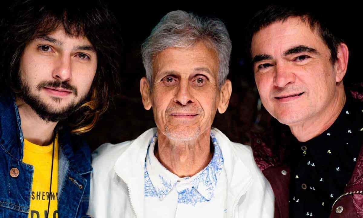 Juliano Rosa, Carlos Rennó e Samuel Rosa estão juntos em 