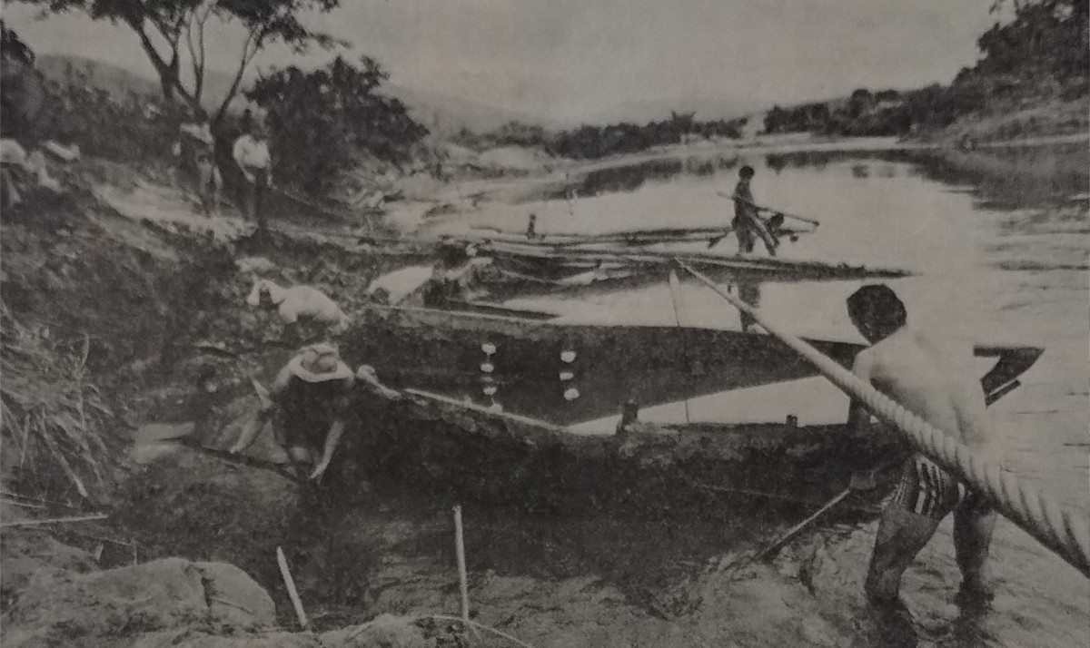 Barco naufragado no Rio das Velhas foi encontrado nos anos 1970 em Sabará