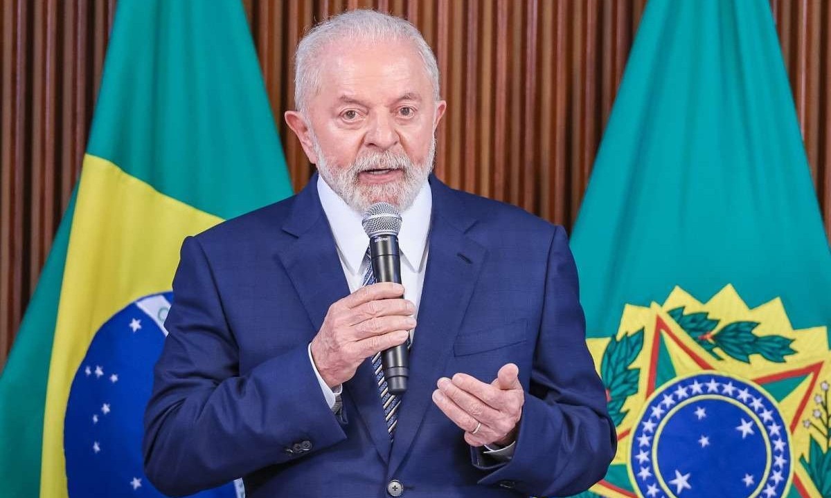 Luiz Inácio Lula da Silva faz pronunciamento na véspera de Natal e faz balanço do seu primeiro ano de governo -  (crédito: Ricardo Stuckert / PR)