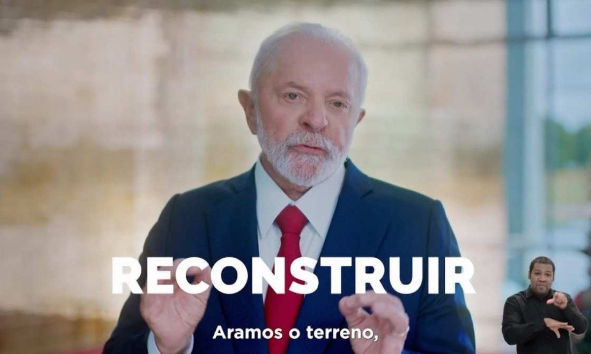 Presidente Luiz Inácio Lula da Silva aproveitou a mensagem natalina para fazer um balanço do primeiro ano do seu governo -  (crédito: Reprodução)