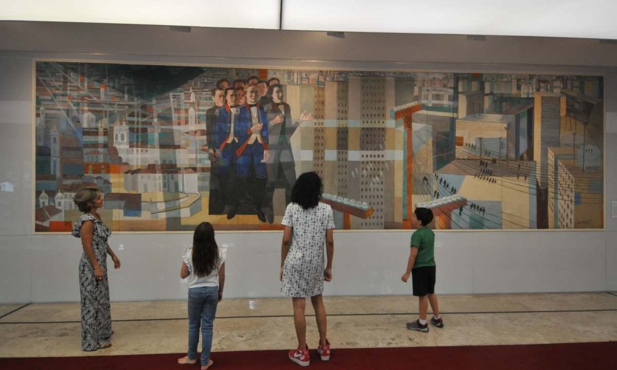 Painel "Civilização brasileira" está exposto na Casa Fiat, no Complexo Liberdade Painel "Civilização brasileira", de Candido Portinari
