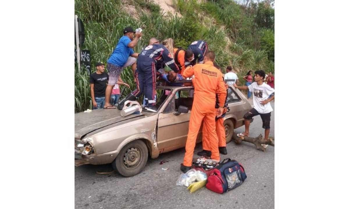 Homem foi socorrido em estado grave para o Hospital João XXIII -  (crédito: CBMMG)