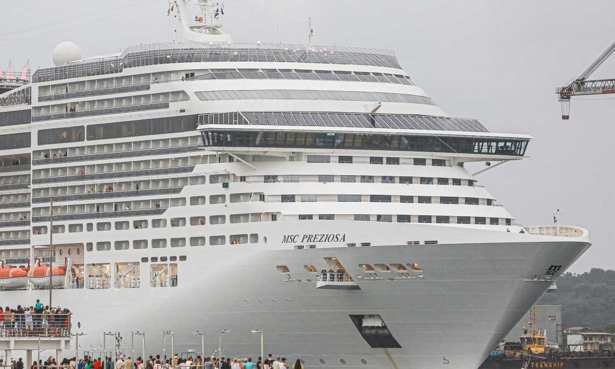 Cruzeiro do Neymar, batizado de -Ney em Alto Mar-, o evento no navio MSC Preziosa teve, segundo o site oficial, todas as cabines esgotadas -  (crédito:  Igor Garcia Teixeira/Onzex Press e Imagens/Folhapress)