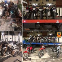 Polícia apreende mais de 20 motocicletas em rodovias da Grande BH - PMRv/Divulgação
