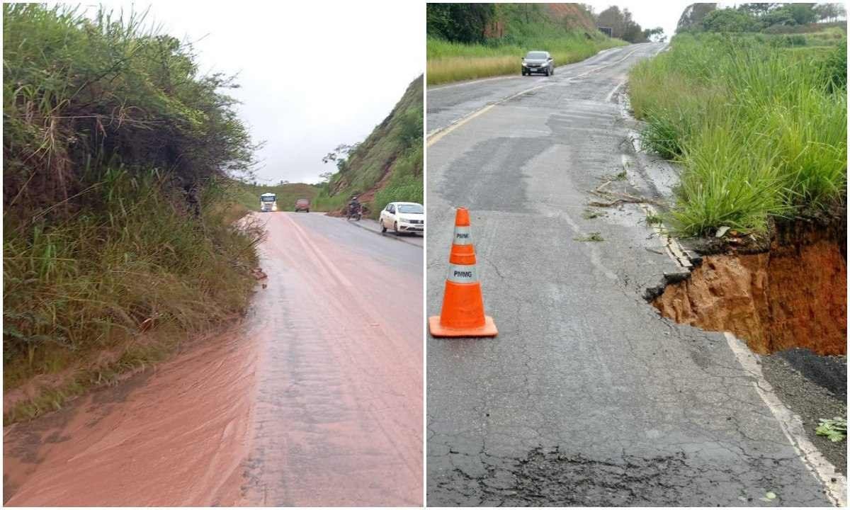 MG tem 50 trechos de estradas interditados por causa das chuvas; veja lista
