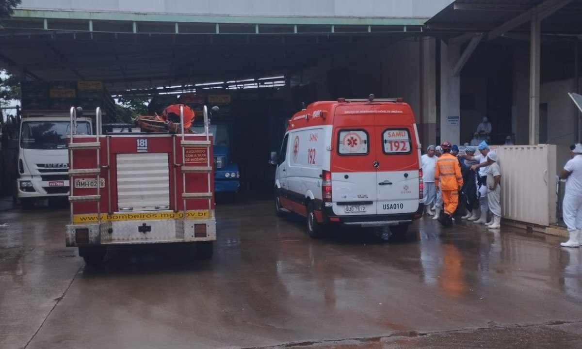 Mulher foi levada para um hospital da cidade -  (crédito: Corpo de Bombeiros/Divulgação)