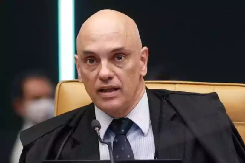 Moraes se declarou impedido de participar do julgamento de dois recursos no inquérito -  (crédito: Nelson Jr./SCO/STF)