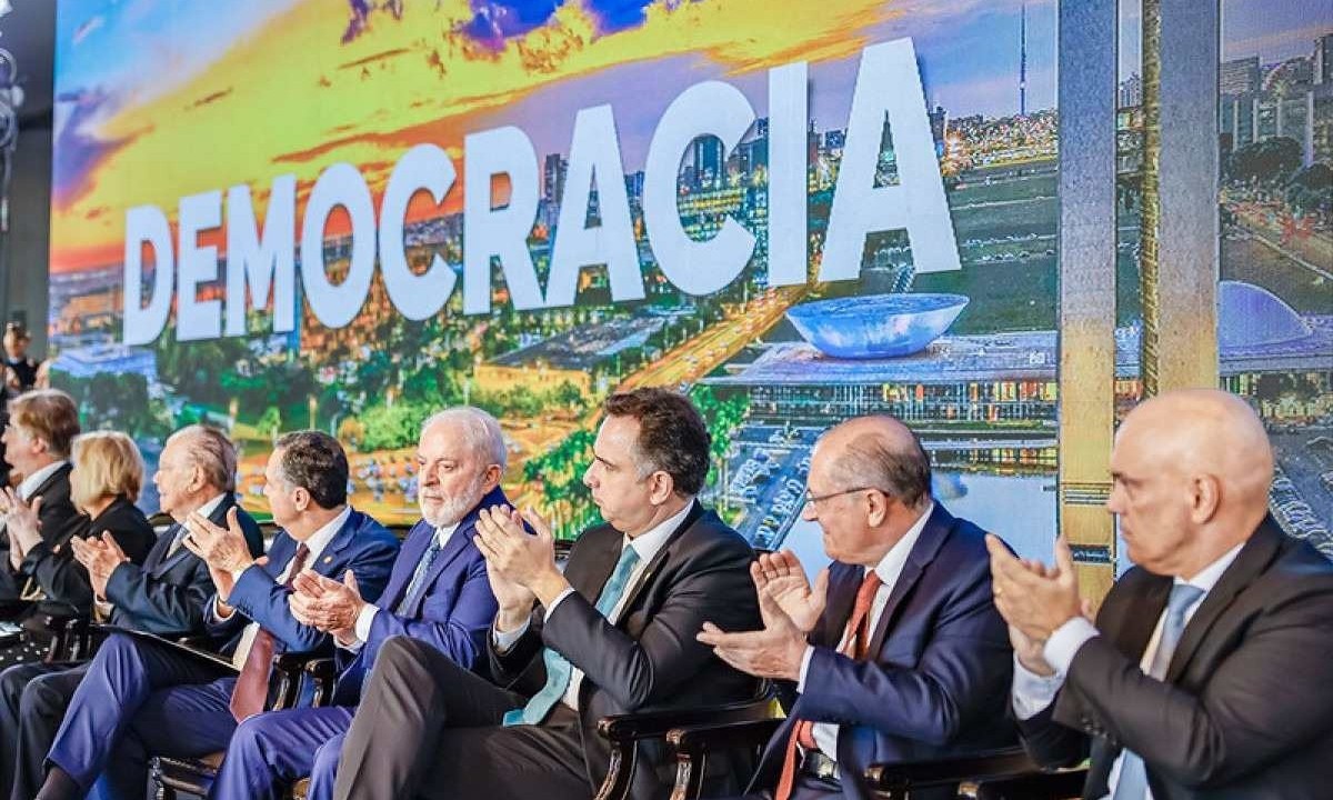 Lula disse que a democracia exige liberdade, mas não há liberdade para atentar contra ela -  (crédito: Ricardo Stuckert/PR)