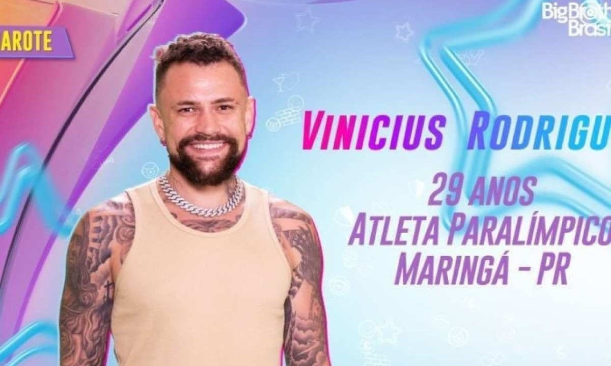 Vinicius Rodrigues é o terceiro participante PcD da história do BBB -  (crédito: Globo/Divulgação)