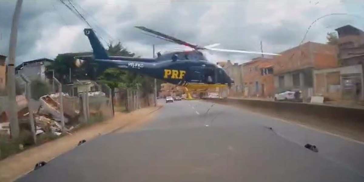 Vídeo: helicóptero da PRF quase atinge veículos na av. Tereza Cristina