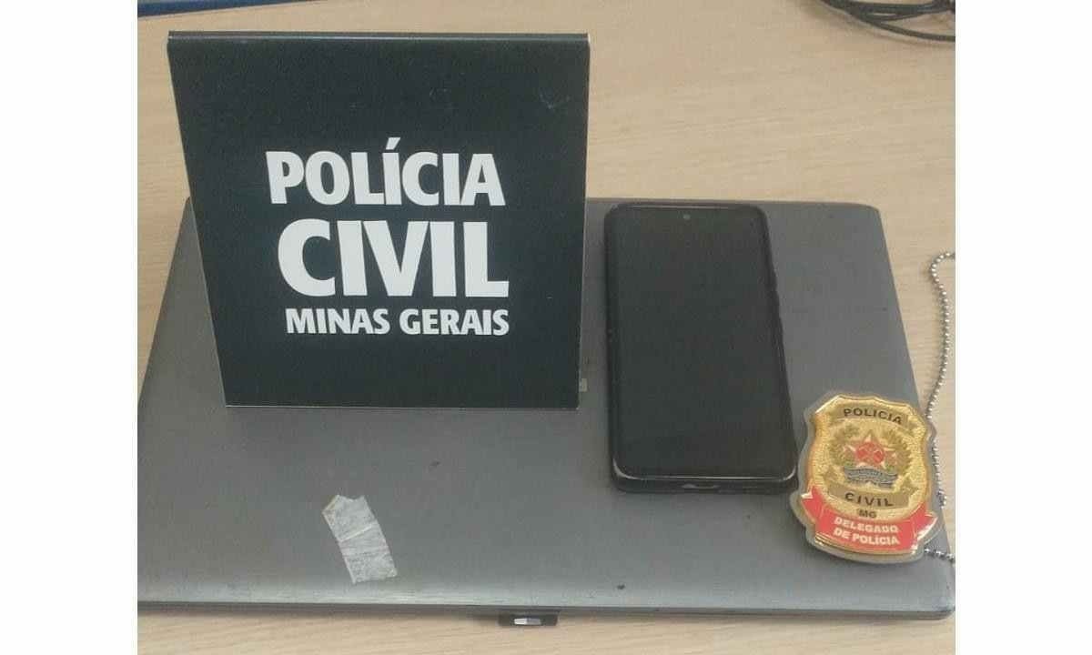 Material apreendido de posse do investigado -  (crédito: PCMG/Divulgação)