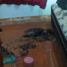 Cinco casas invadidas pela lama em Ubá; moradores evacuados - Sala de Imprensa/CBMMG