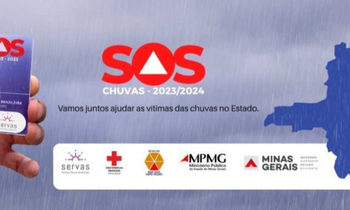 Em Minas Gerais, campanha SOS Chuvas 2023/2024 foi lançada em 2 de outubro do ano passado (2023) -  (crédito: Serva/Divulgação)