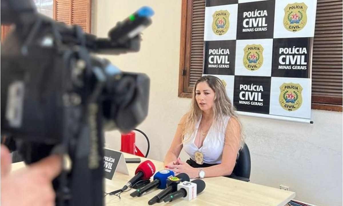 A delegada Adriana Rosa diz que se passaram menos de 24 horas entre a identificação e a prisão do autor do crime -  (crédito: PCMG)