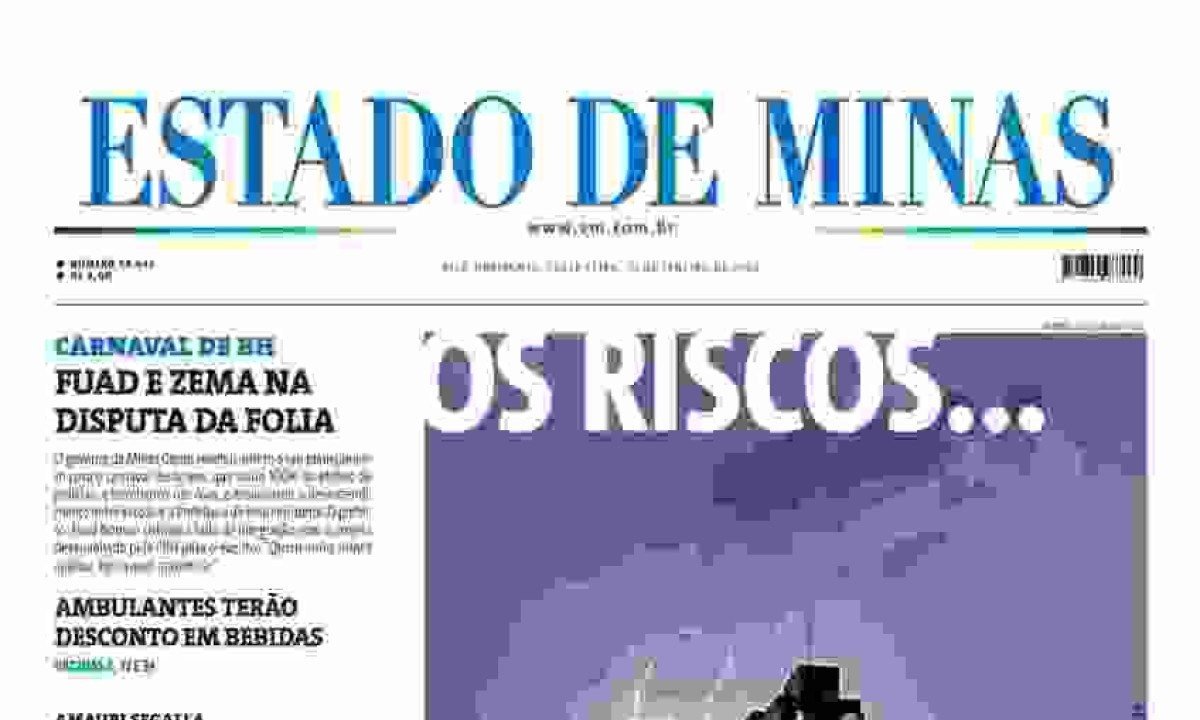 Confira a capa do Estado de Minas do dia 19/1/2024 - (crédito: Estado de Minas)