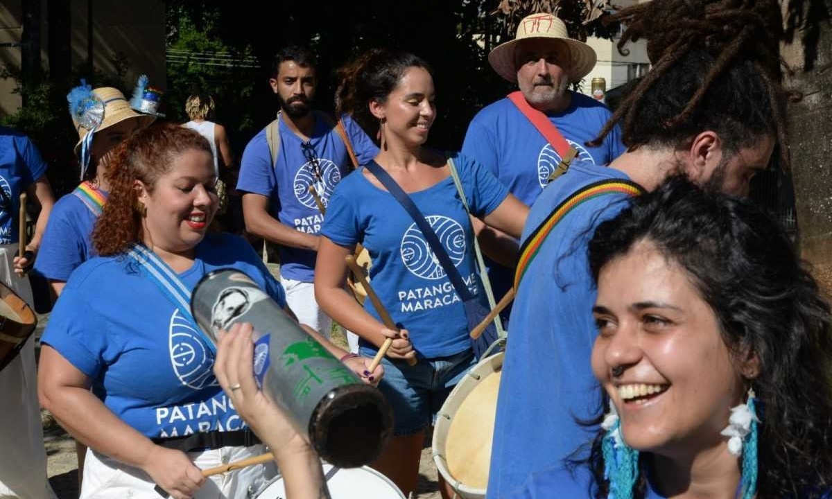 Patangome Maracarte ensaiou em um praça do Bairro Caiçara -  (crédito: Túlio Santos/EM/D.A press)