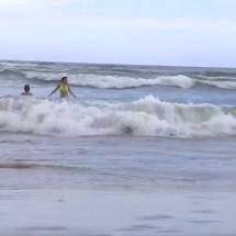 Águas-vivas proliferam em praias gaúchas e bombeiros instalam alertas - Reprodução RBS TV
