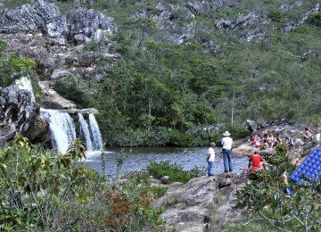 Cachoeira dos Cristais, em Biribiri, distrito de Diamantina
       -  (crédito:  Ramon Lisboa/EM/D.A Press)