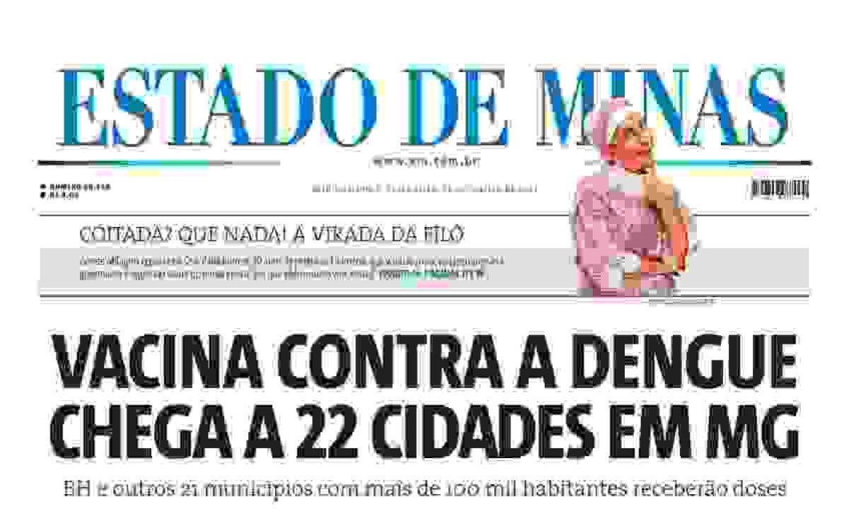 Confira a capa do Estado de Minas do dia 26/1/2024 -  (crédito: Estado de Minas)