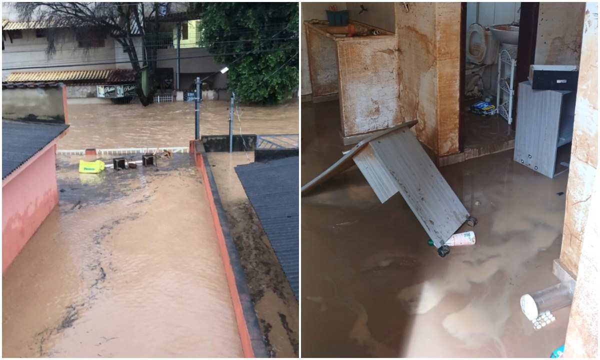 Cidades do Vale do Rio Doce sofrem com fortes chuvas desde fim de semana
