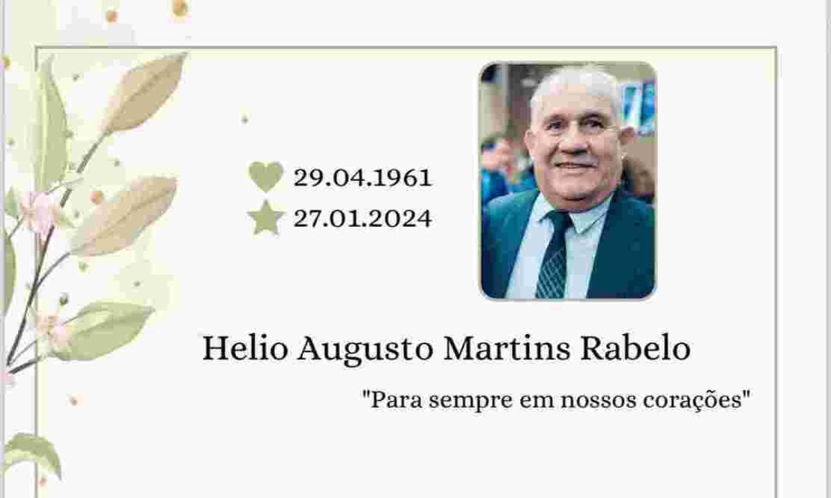 Quadro histórico do PDT mineiro, Hélio Rabelo faleceu no último sábado (27/1) em Belo Horizonte -  (crédito: Divulgação)