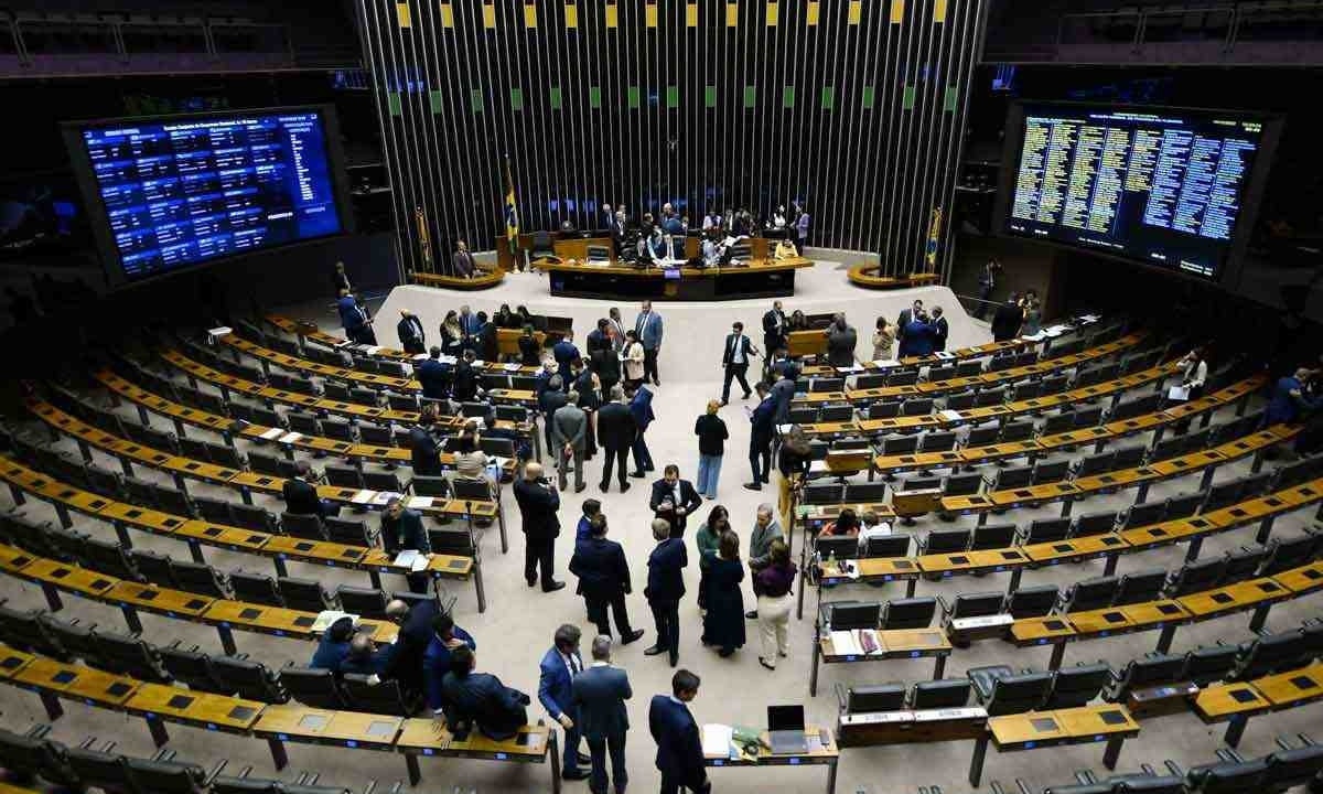 Plenário da Câmara: Divisão que existe na sociedade não encontra correspondência no partidos ou no Parlamento -  (crédito: EDILSON RODRIGUES/AGÊNCIA CÂMARA)