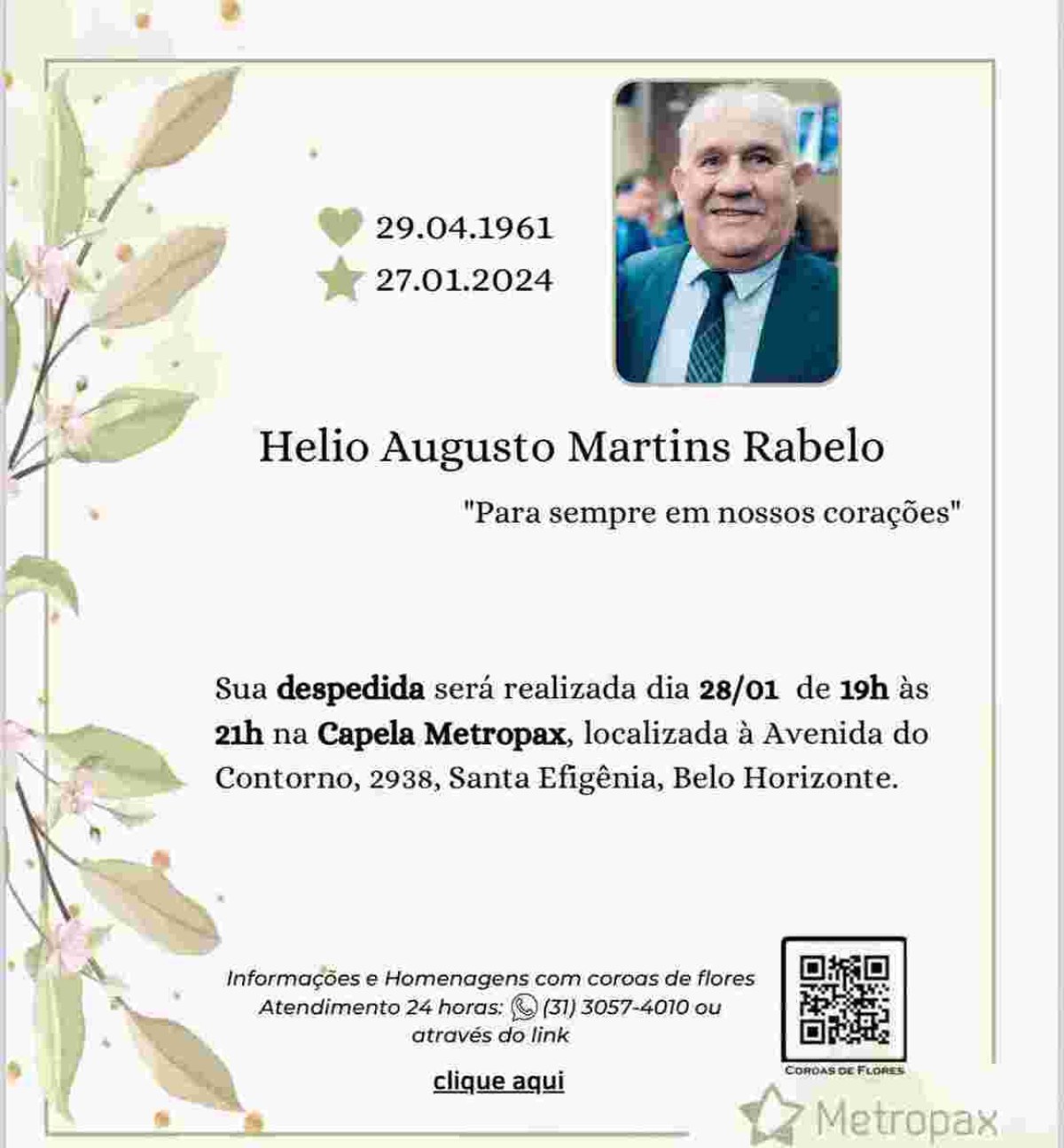 Filho de 'braço direito' de Brizola, Hélio Rabelo morre aos 62 anos em BH