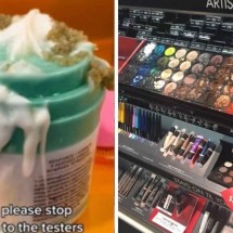 Crianças invadem lojas de cosméticos e destroem produtos em trend do TikTok - TikTok / Extraordinary Life Makeup Artistry/Facebook