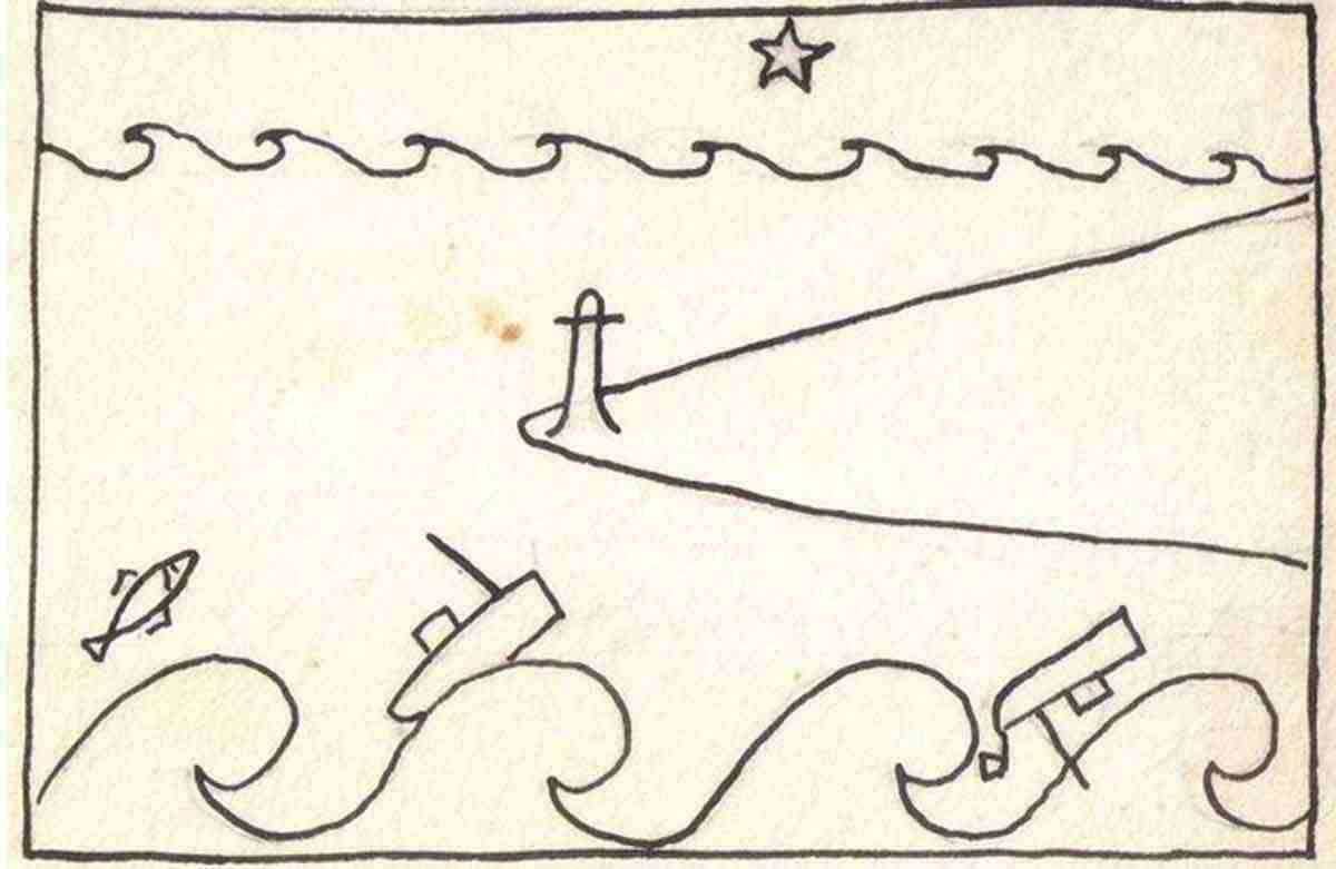 Desenho atribuído a Tarsila do Amaral 
