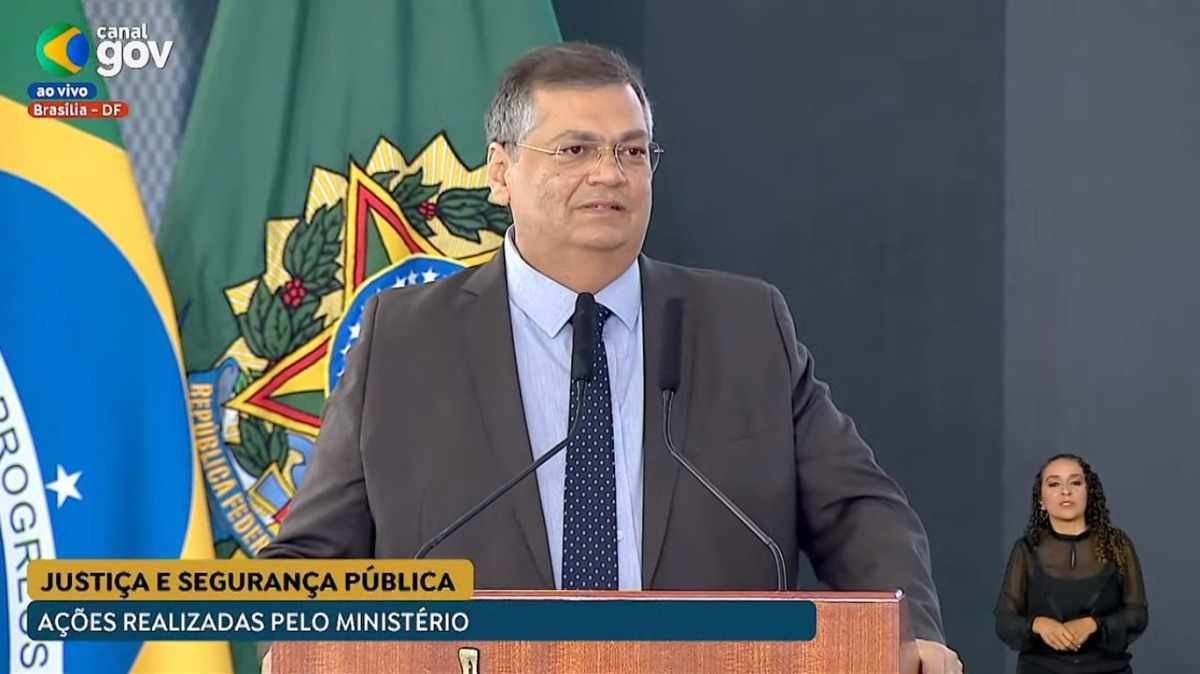 Flávio Dino se despede do Ministério da Justiça nesta quarta-feira (31/1) -  (crédito: Reprodução/YouTube)