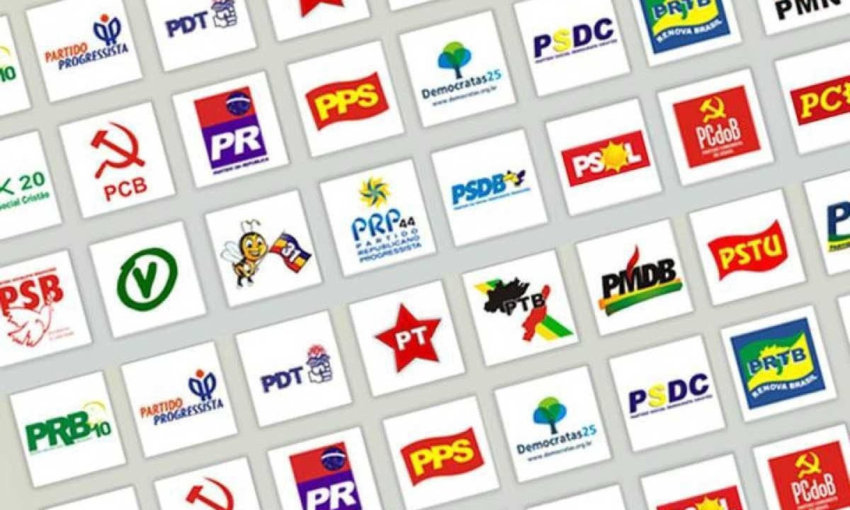 Partidos polípticos brasileiros. - (crédito: Reprodução/Senado Federal) Partidos polípticos brasileiros. - (crédito: Reprodução/Senado Federal)