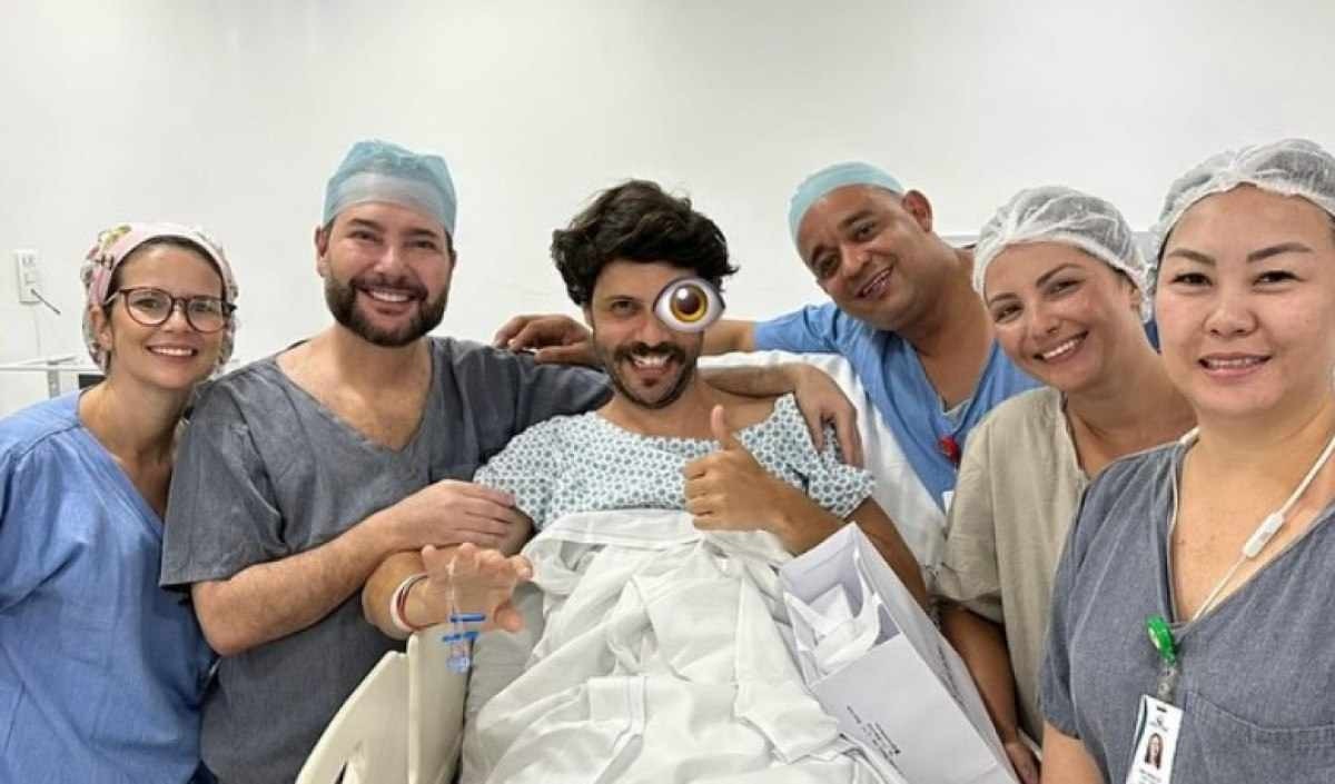 'Já estava com a visão prejudicada e não pude mais adiar (a cirurgia)', escreveu Defante no Instagram -  (crédito: Instagram/Reprodução)