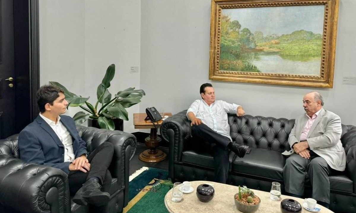 Cássio Soares, Kassab e Fuad se reuniram em São Paulo nesta semana -  (crédito: Reprodução/Redes Sociais)