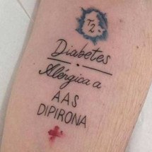 Tatuagem alerta médicos sobre doenças e medicamentos; entenda - Reprodução Internet