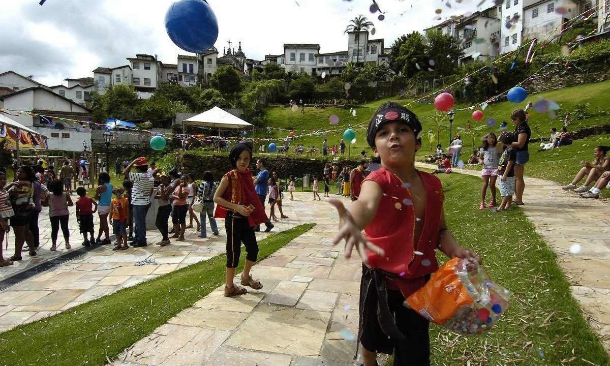 Blocos infantis animam o carnaval das crianças em Belo Horizonte
 -  (crédito: Renato Weil/EM/D.A.Press)