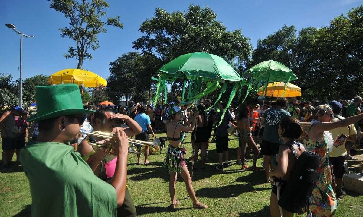 Bloco de Belô comemora 10 anos no Carnaval de rua de BH e promove ações de sustentabilidade e compensação ambiental -  (crédito: Alexandre Guzanshe/EM/D.A.Press)