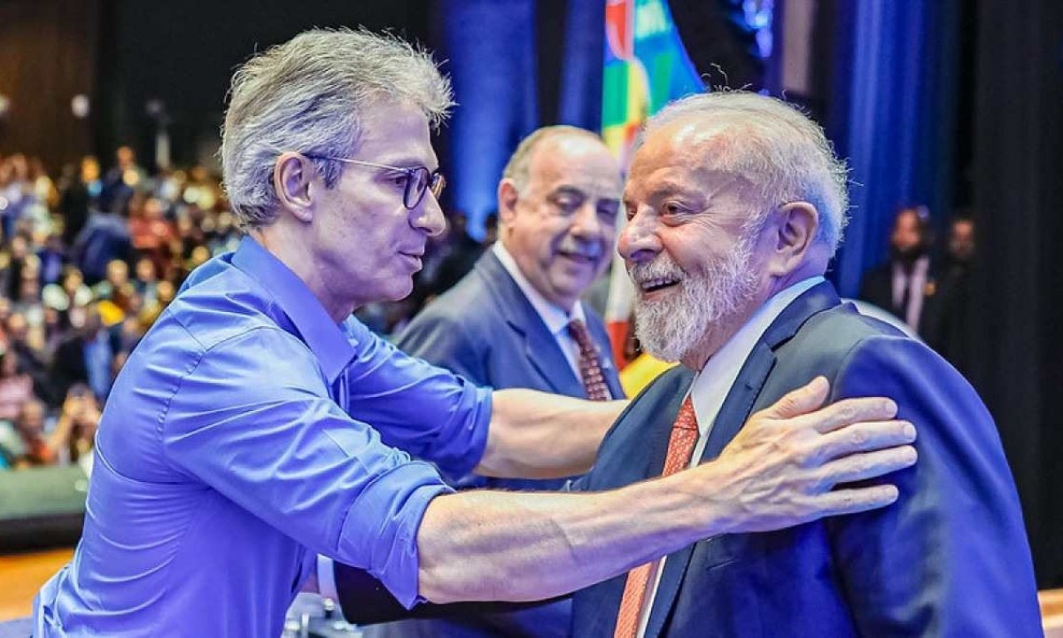 Zema e Lula se encontraram nesta quinta-feira (8/2), em Belo Horizonte -  (crédito: Ricardo Stuckert / PR)