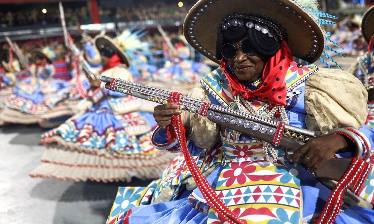 Desfile da Imperatriz Leopoldinense no Rio, que foi campeã em 2023 -  (crédito: REUTERS/Ricardo Moraes)