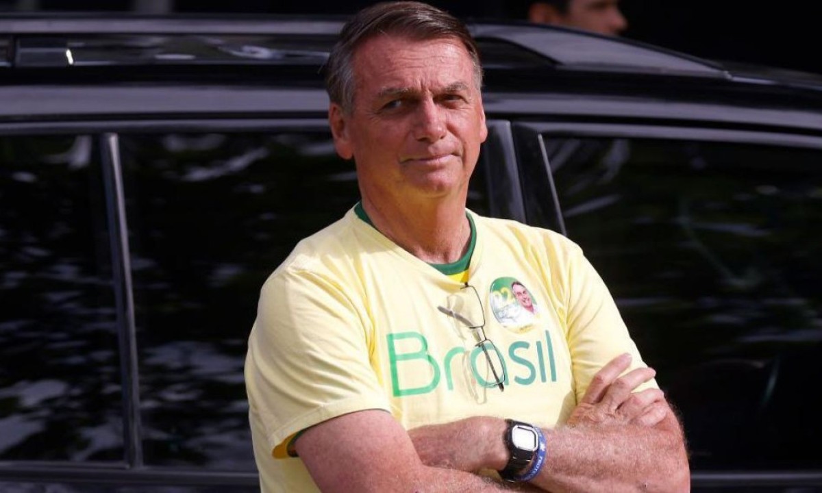 Bolsonaro no dia das eleições presidenciais em 2022 -  (crédito: Getty Images)