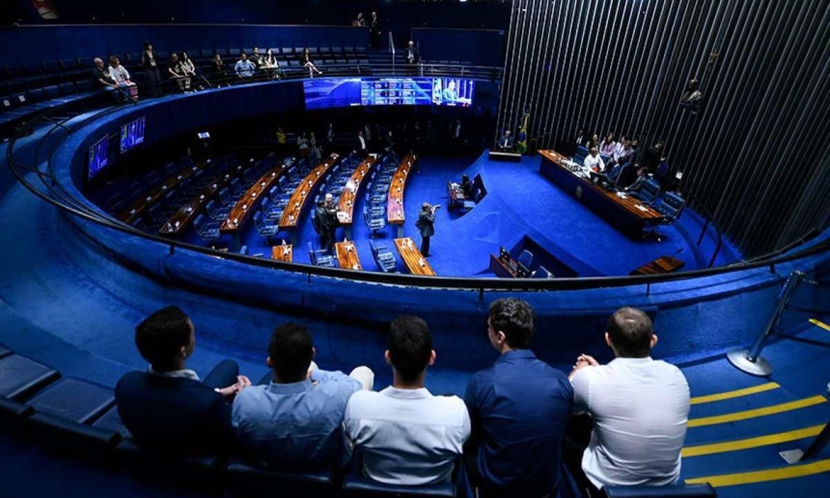  Plenário do Senado Federal durante sessão deliberativa extraordinária. -  (crédito:  Edilson Rodrigues/Agência Senado)