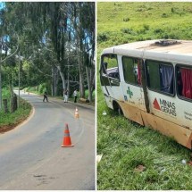 Ônibus com pacientes capota, e 18 pessoas ficam feridas na MG-265 - PMRv/Divulgação