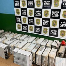 Polícia recupera R$ 500 mil em material de rádio transmissão na Grande BH - PCMG/Divulgação