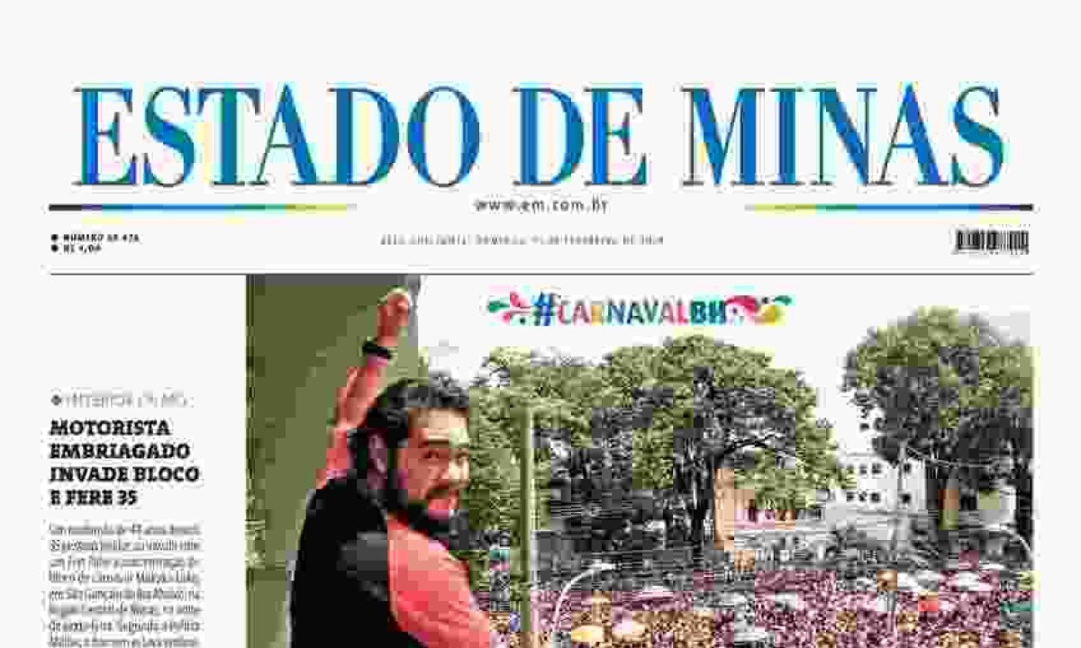 Confira a capa do Estado de Minas do dia 11/2/2024 -  (crédito: Estado de Minas)